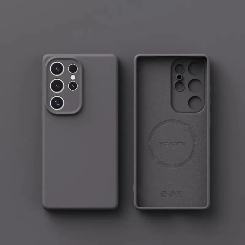 Фото Чехол S26 S25 Ultra Plus, оригинальный магнитный чехол из жидкого силикона для Samsung Galaxy S26 S25 S24 Ultra Plus, мягкий Чехлы, Чехол для Samsung Galaxy S26 Ultra №1