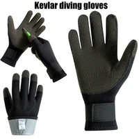 3mm kevlar diving gloves underwater hunting anti stab anti cut fishing gloves neoprene non slip warm snorkeling swimming gloves