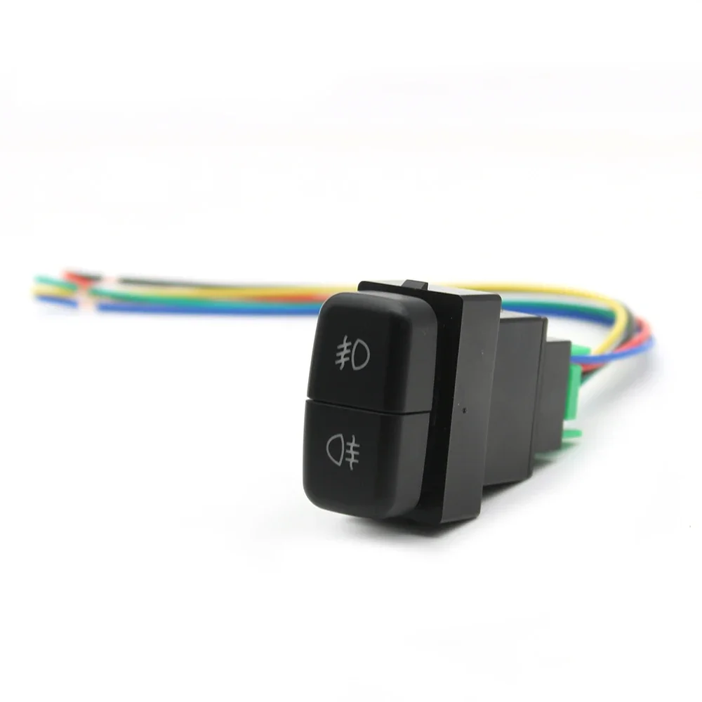 

1 шт., автомобильный переключатель для передней и задней противотуманной фары с двумя кнопками и проводом для Mitsubishi Lancer EX Pajero V73 93 V97