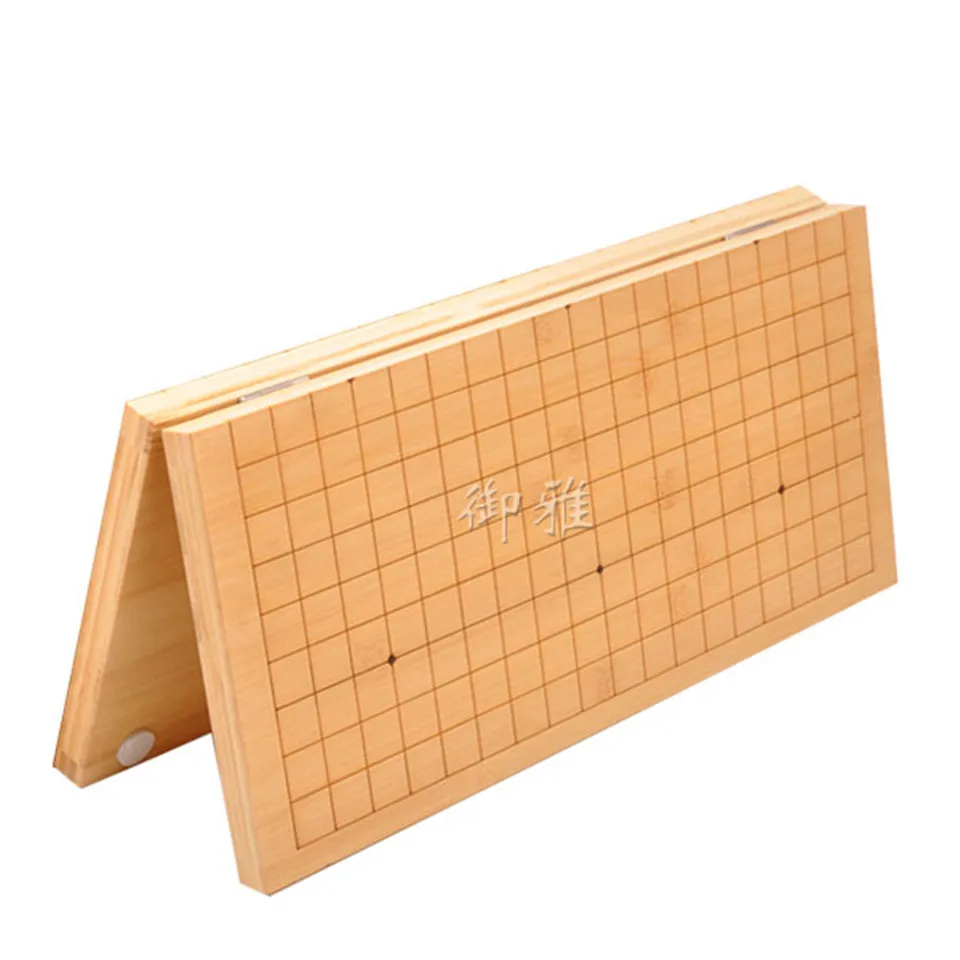 Деревянная складная дорожная шахматная доска Go Chess 19 44*47*2 см бамбуковая старая