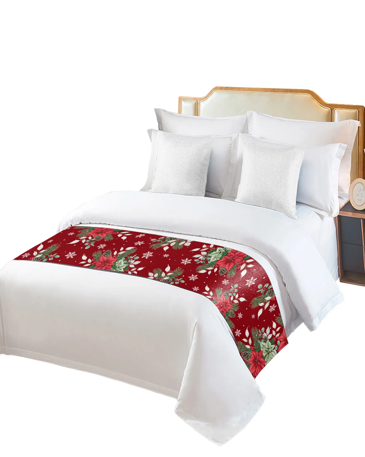 Рождественское зимнее Пальчиковое дерево ягоды украшение для кровати дома отеля