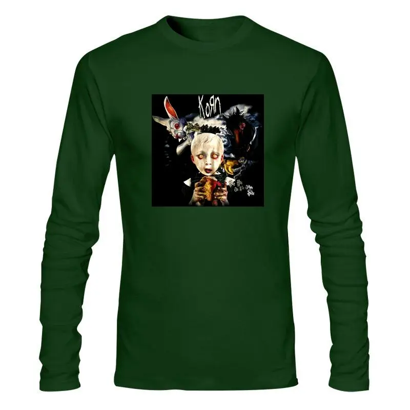 

Мужская одежда, новинка, Мужская винтажная хлопковая черная футболка с надписью Korn See You на другой стороне, модель T1101