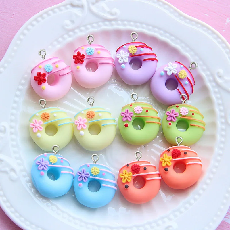 Подвески из смолы в виде цветов для изготовления ювелирных изделий брелоков