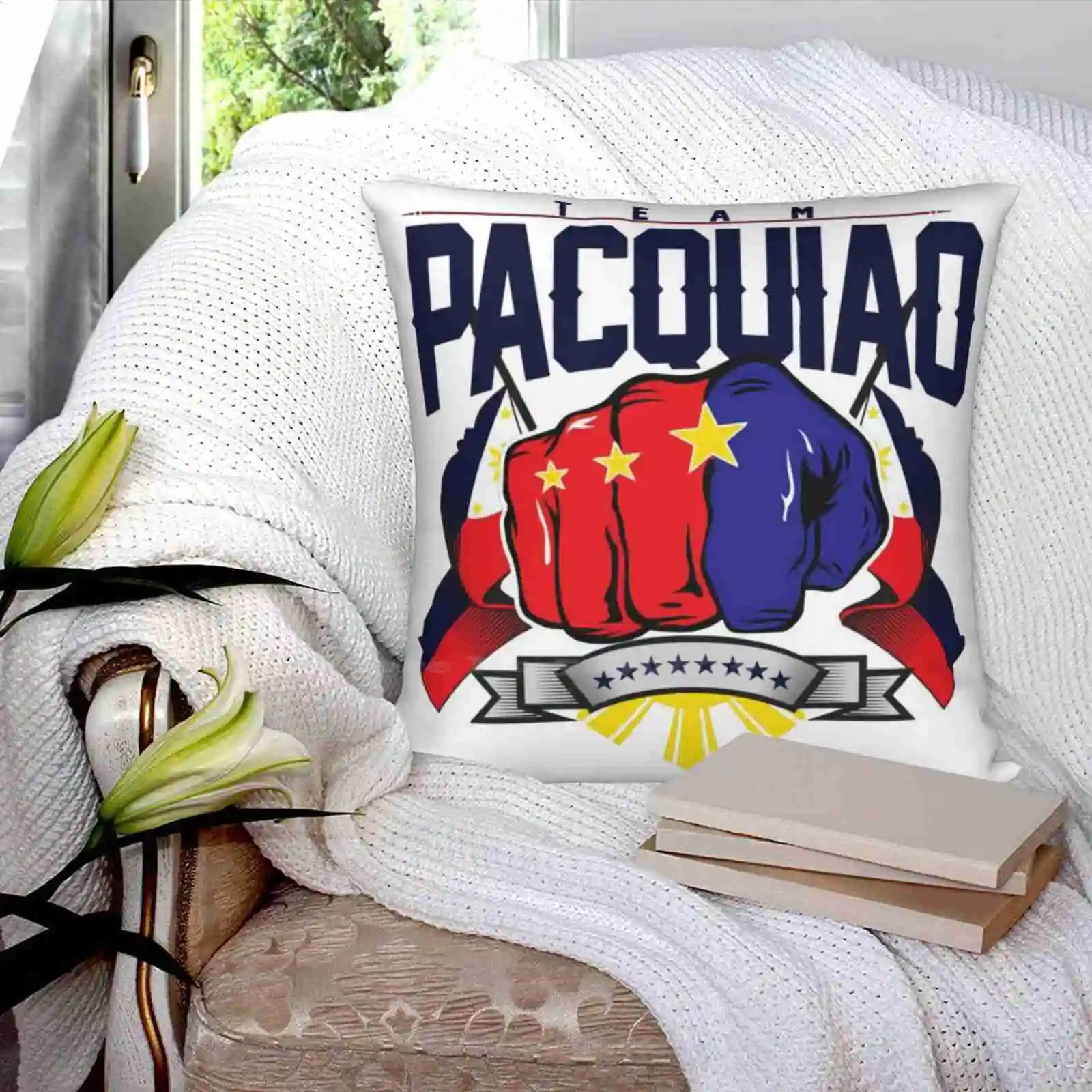 Наволочка Team Pacquiao для спальни украшение дома Pacuiao Boxing Manny Sports