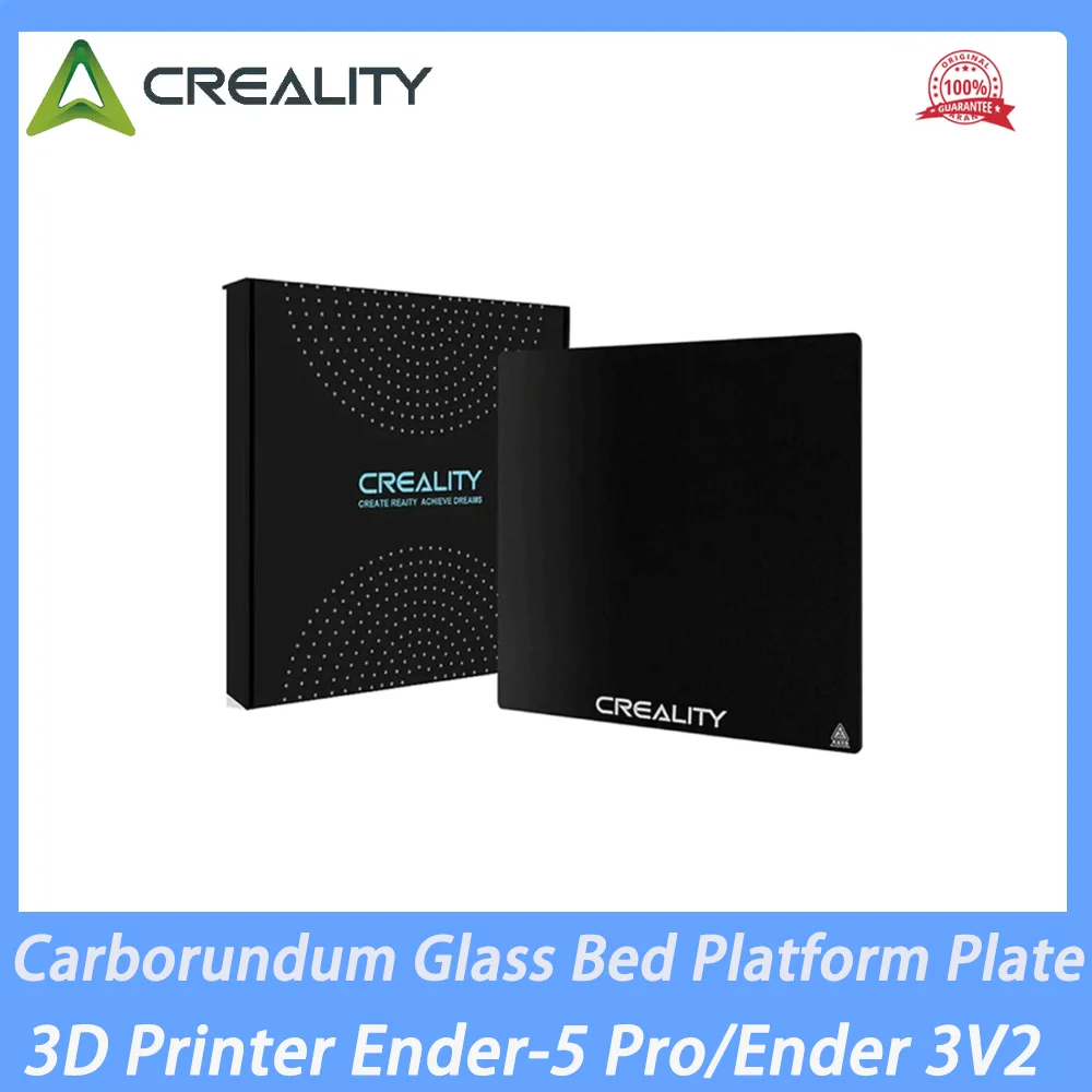 Фото Стеклянная платформа для 3D-принтера CREALITY Ender-5 Pro/Ender 3V2, 235*235*4 мм, из карборундового стекла, для Ender 3 №1