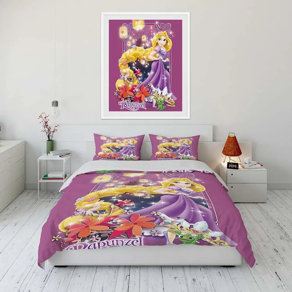Комплект постельного белья из мультфильма Рапунцель