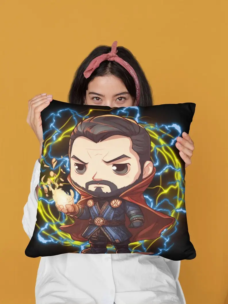Chibi Doctor странное Стефан странная подушка наволочка искусственная кожа Marvel милый