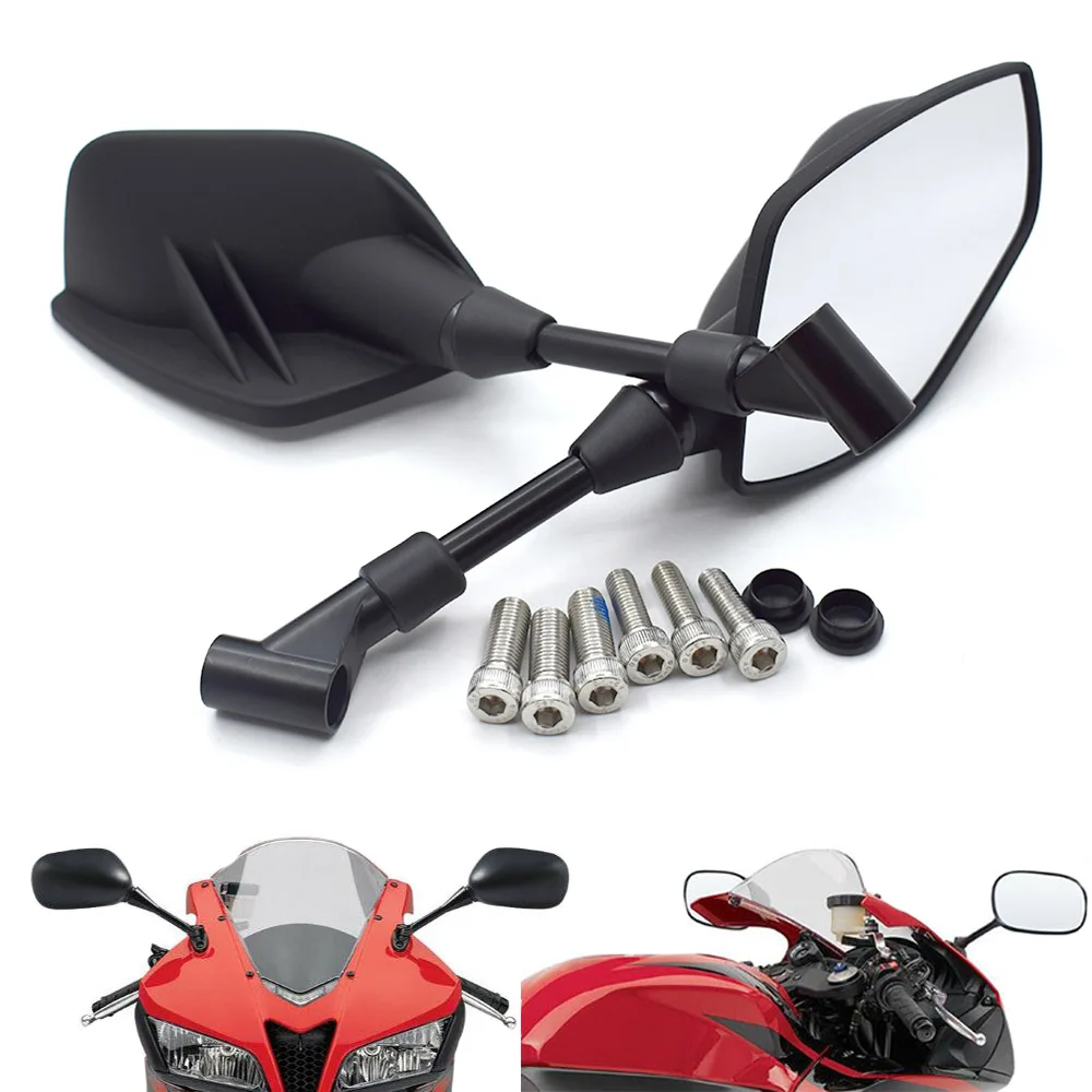 

Universal black 8mm 10mm motorcycle rearview mirror side mirror For HONDA CB1000R CB1000RR CB1100 CB1300 CBF1000 CBF600/S