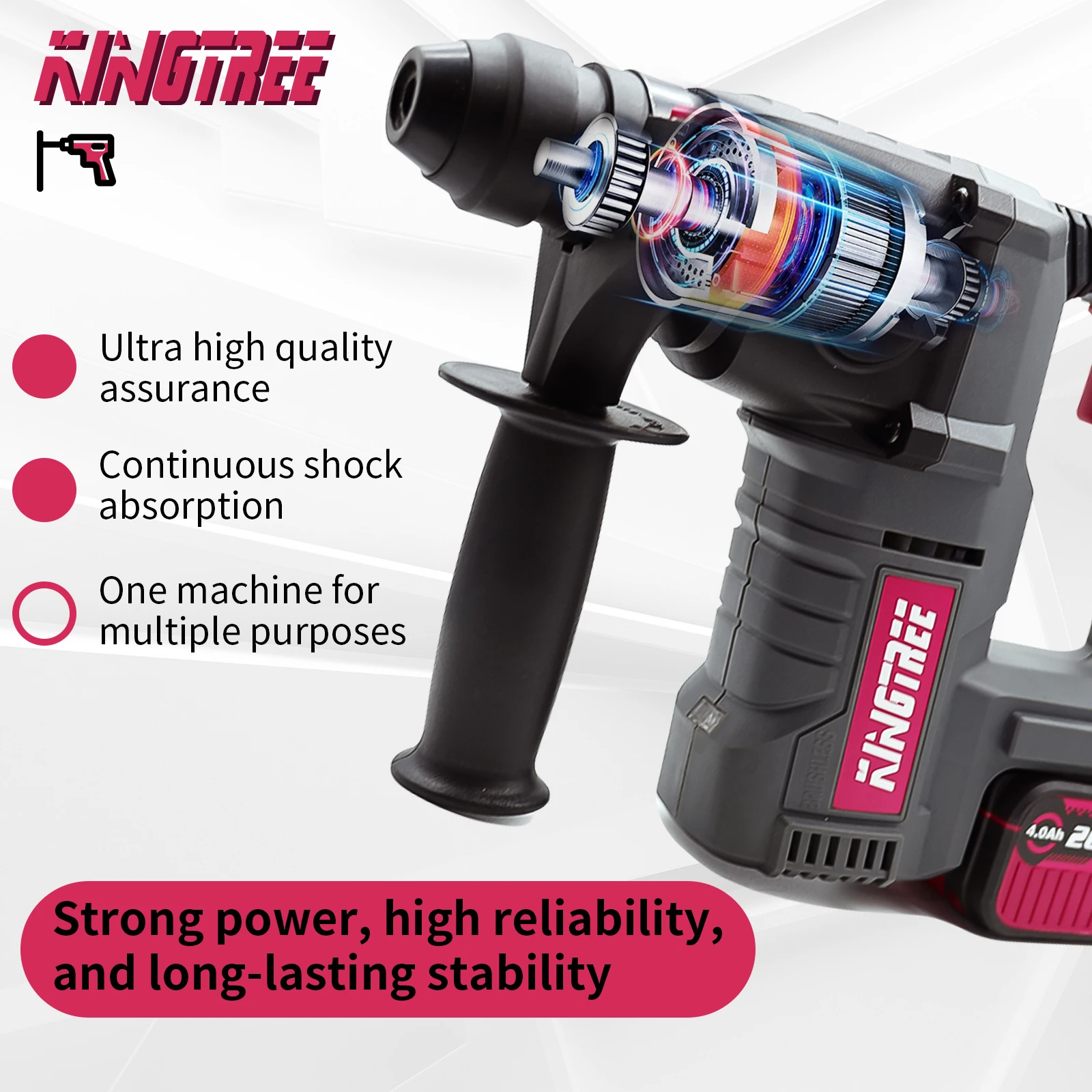 Электрический Профессиональный Ударный Молоток KINGTREE 20 в ударная дрель высокой