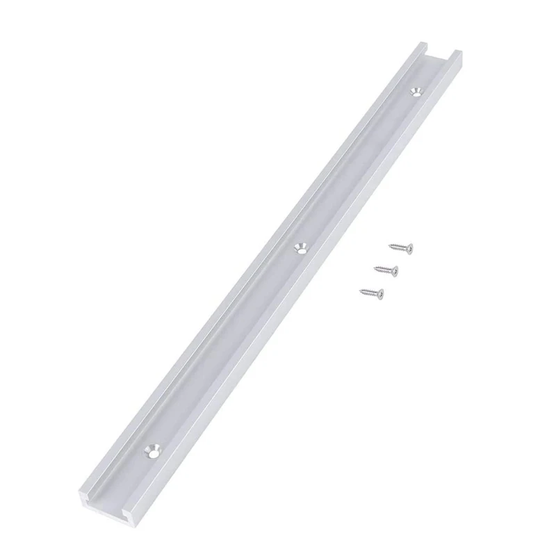 

400Mm Aluminum Alloy T-Rail T-Slot Woodworking Rail With Self-Adhesive Screws For Buildings And Fixtures