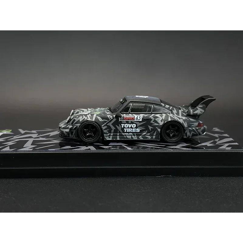Пламя 1:64 RWB 993 964 KEN BLOCK Диорама Модель автомобиля Коллекционные миниатюрные