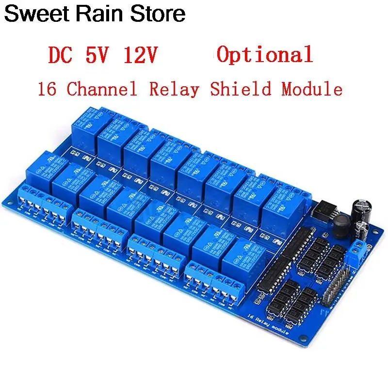 

DC 5V 12V 24V 16 Channel Relay Module For arduino ARM PIC AVR DSP Electronic Relay optocoupler LM2576 Interface Power Relays