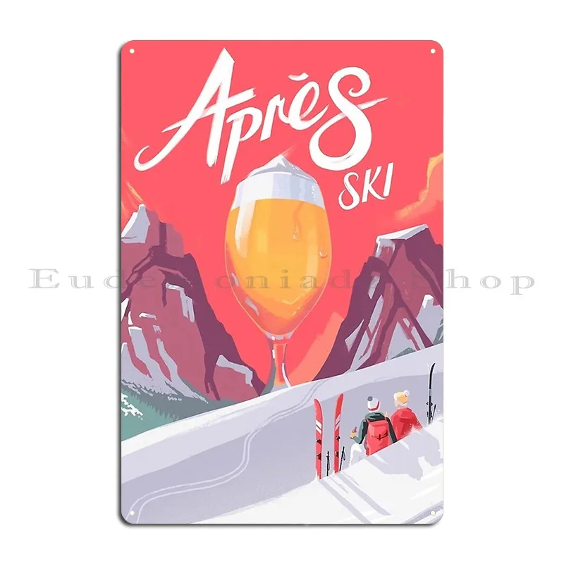 Металлические таблички Apres Ski на заказ для вечеринки декор стен кинотеатра