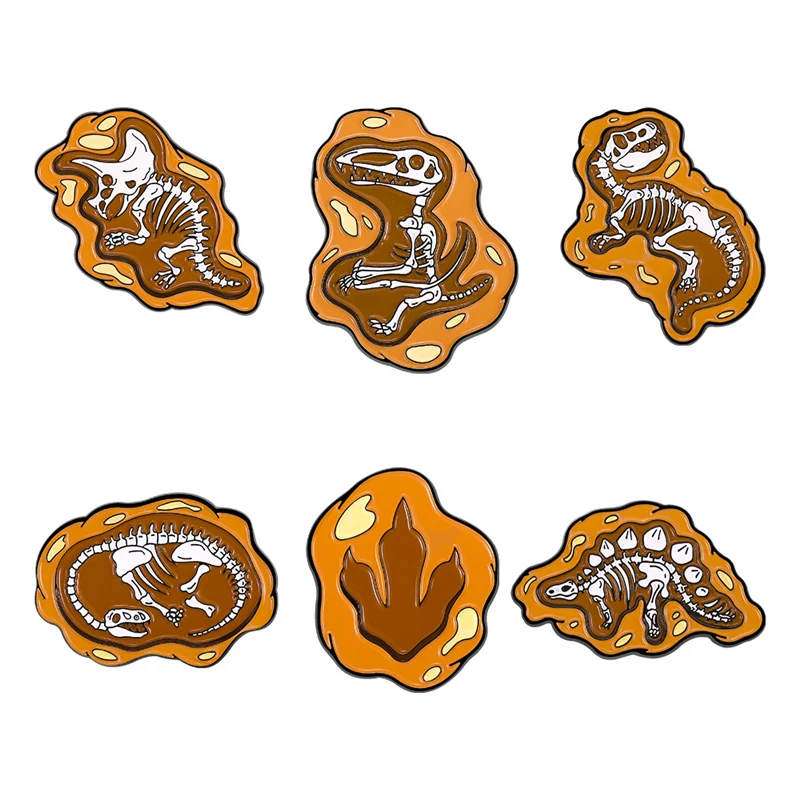

Dinosaur Fossil Style Lapel Pins Fashion Cute Enamel Badges Friends Brooches For Women Backpacks Cheap Items With Free Shipping