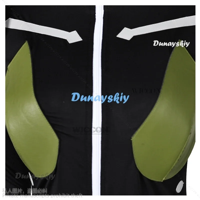 Аниме Кайдзю No. Костюм для косплея Mina Ashiro черный парик кожаные заколки волос