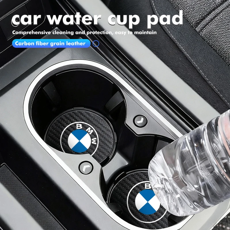Фото Для BMW 2 шт. Автомобильный противоскользящий коврик для чашки с углеродным волокном M 1 3 4 5 6 7 серии X1 X3 X4 X5 G20 G38 F48 E36 E39 №1