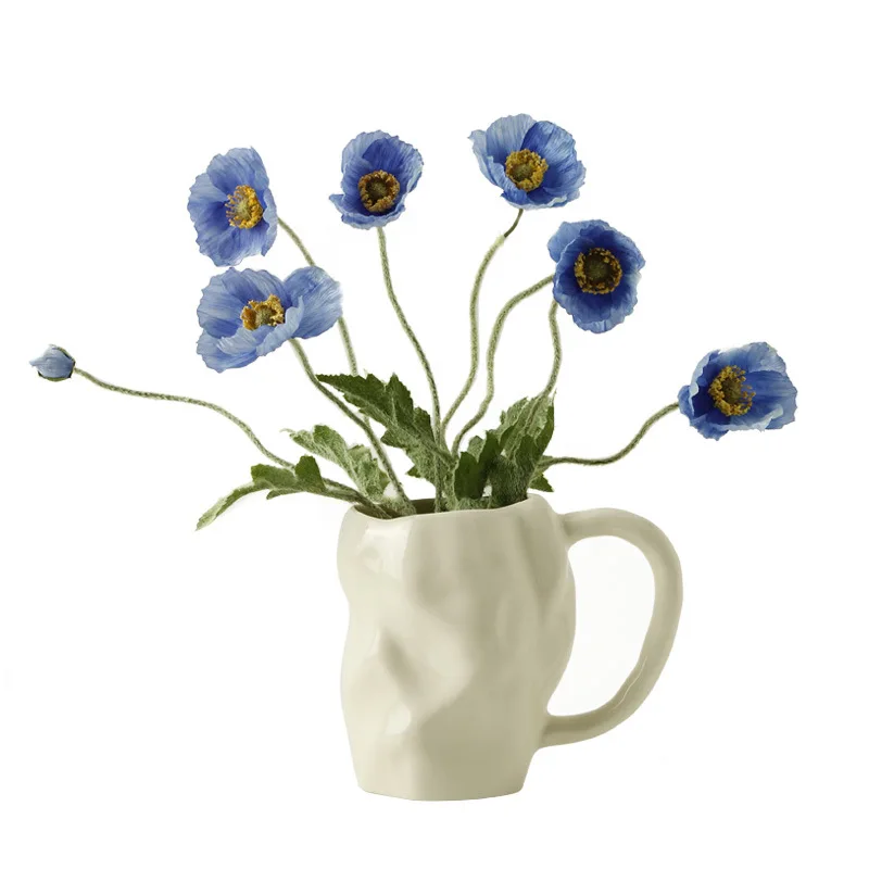 

Ceramic Vase Handle Living Room Flower Arrangement Home Decor Hydroponic Handle Flower