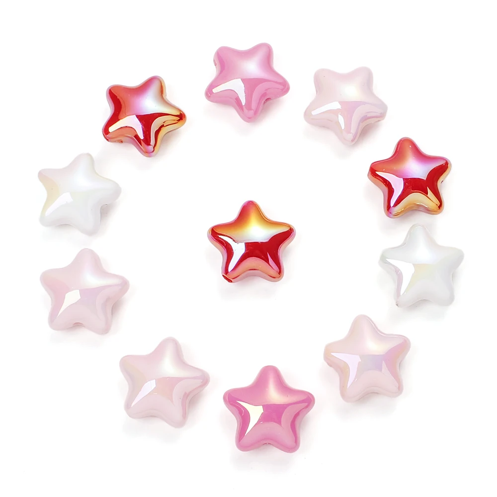Акриловые бусины со звездами разных цветов разные цвета Ab 20 шт. россыпью для
