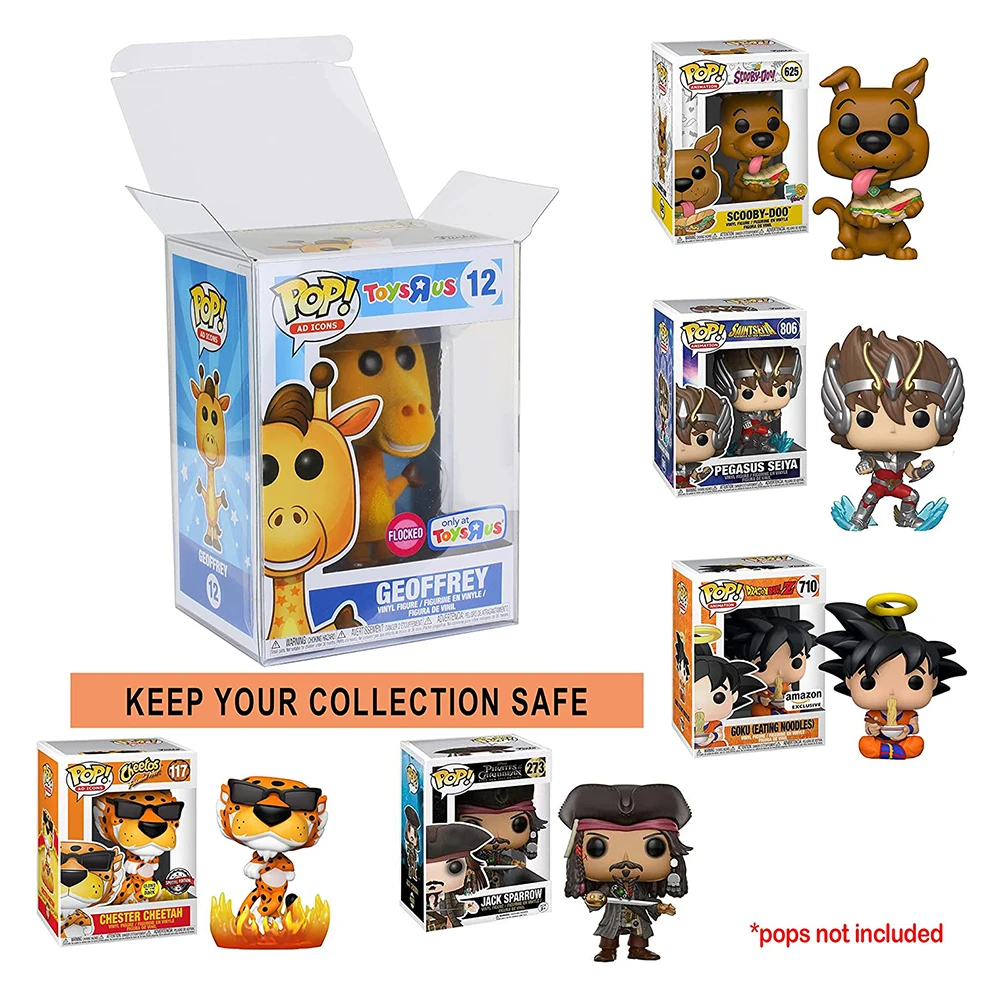 5 шт. прозрачный защитный чехол без кислоты кристалл для коллекционных вещей Funko