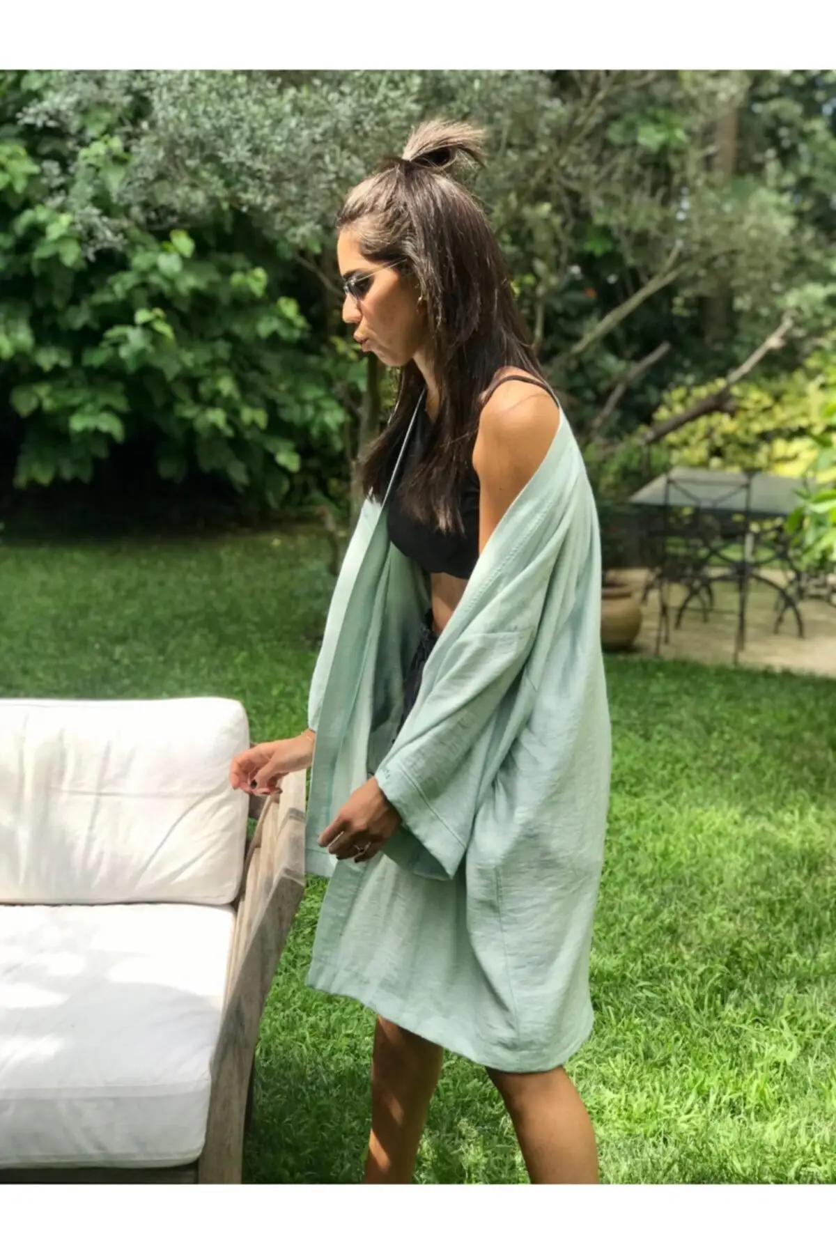 

Dressing Gown Mint Green Unisex Men Fashion Robe Robe Robe Sexy Peignoir Kimono Bride Sleepwear Night Gown