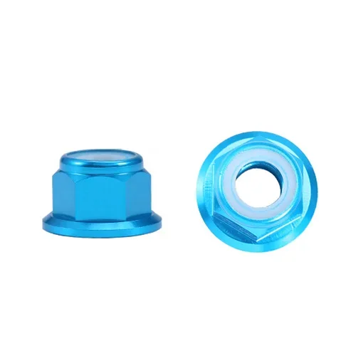 

Фланец из алюминиевого сплава, нейлоновая вставка, самоблокирующиеся стопорные гайки M2 M2,5 M3 M4 M5 M6 M8, анодированная самоконтрящаяся противоскользящая гайка