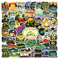 103050 pcs camping landscape stickers outdoor adventure mountaineering travel stickers diy luggage laptop bike helmet car
