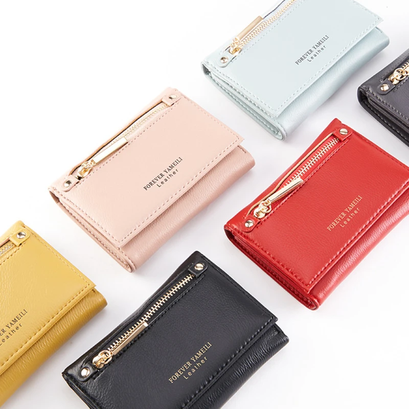 

PU Leather Women Wallet Small High Quality Coin Purse Pocket Simple Casual Mini Female Wallet Portable Girl Wallet Change Purse