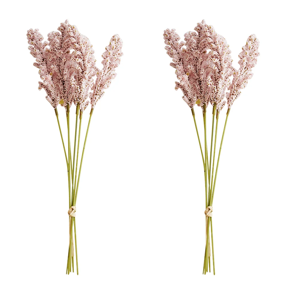 

Wheat Artificial Flower Fake Flowers Dried Bouquet Stalks Wedding Decoration Grain Faux Bouquets Decor Lavender Dry Stalk