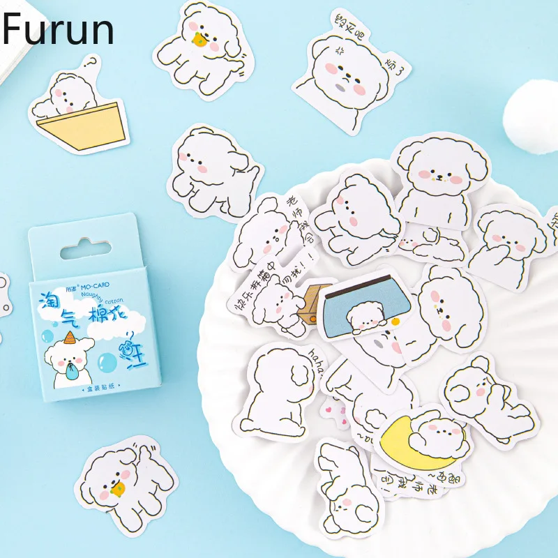 Furun 46 шт. милые озорные хлопковые декоративные наклейки Mimi для скрапбукинга