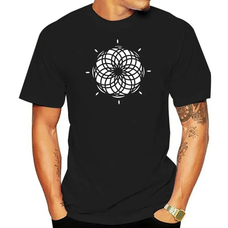 

2022 Hot Sale 100% cotton Mandala Pattern Tattoo Art Circle Spiral Sun Sunflower DMT T-Shirt Tee shirt