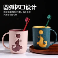 dolphin mouthwash toothbrush cup household simple washing couple creative dental bowl water travel cup bathroom accessories set