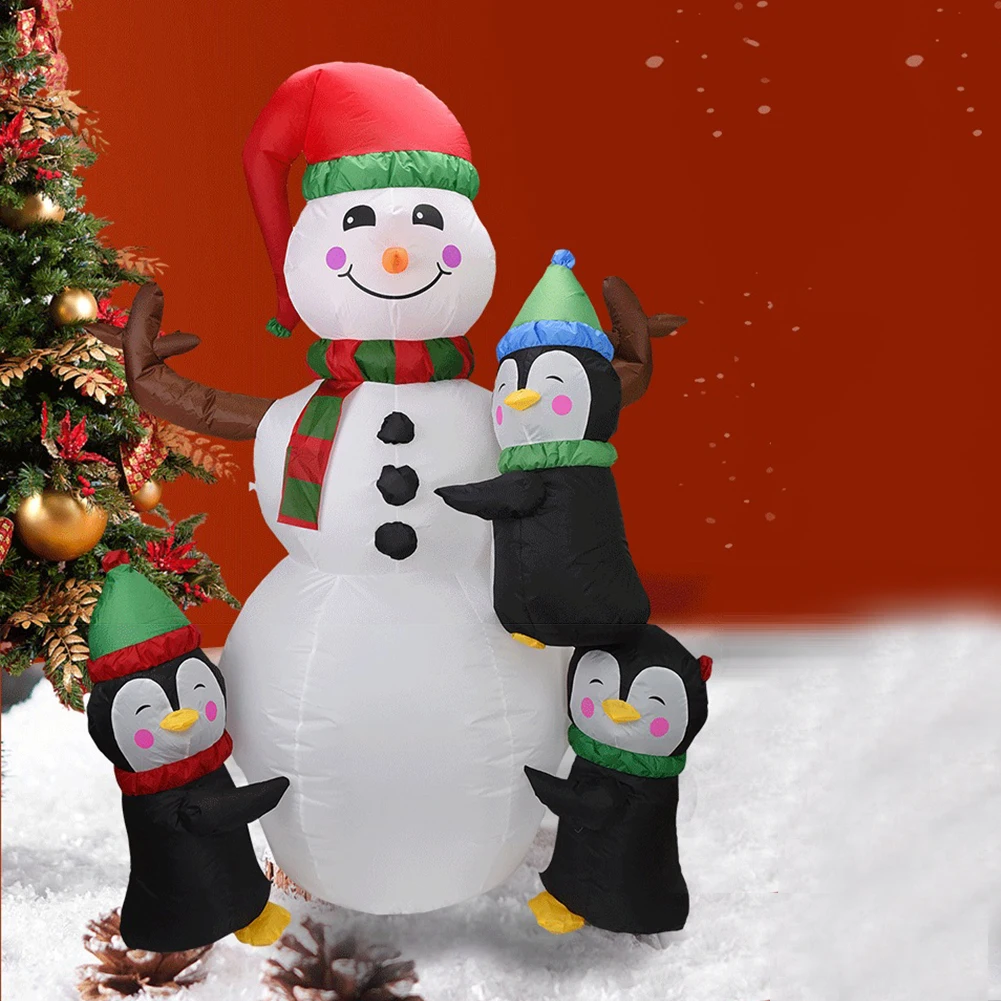 

Christmas Inflatable Snowman LED Illuminated Inflatable Snowman Festive Atmosphere Scene Layout for Shopping Mall Store Entrance