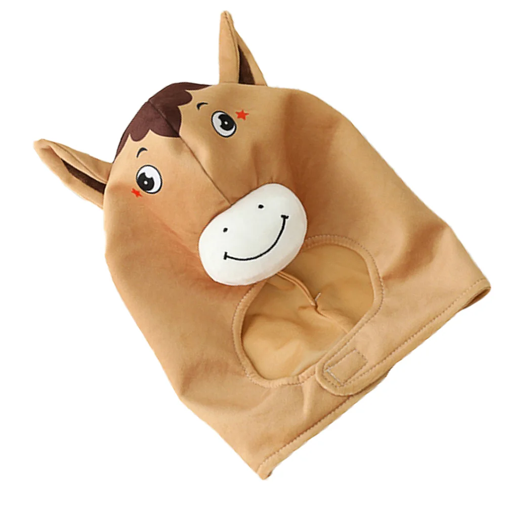 

Horse Head Hat Headdress Party Costume Headgear Cosplay Props Cap Trendy Plush Adult Costumes