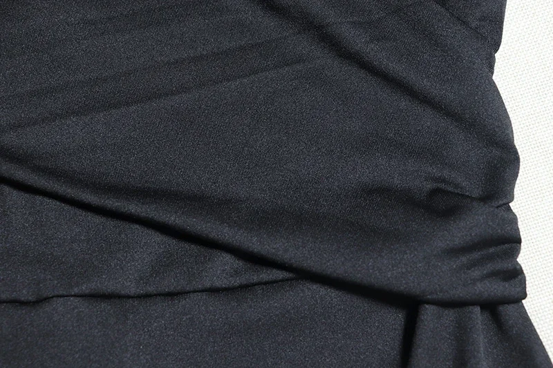 Однотонный эластичный облегающий комбинезон женский элегантный с длинными