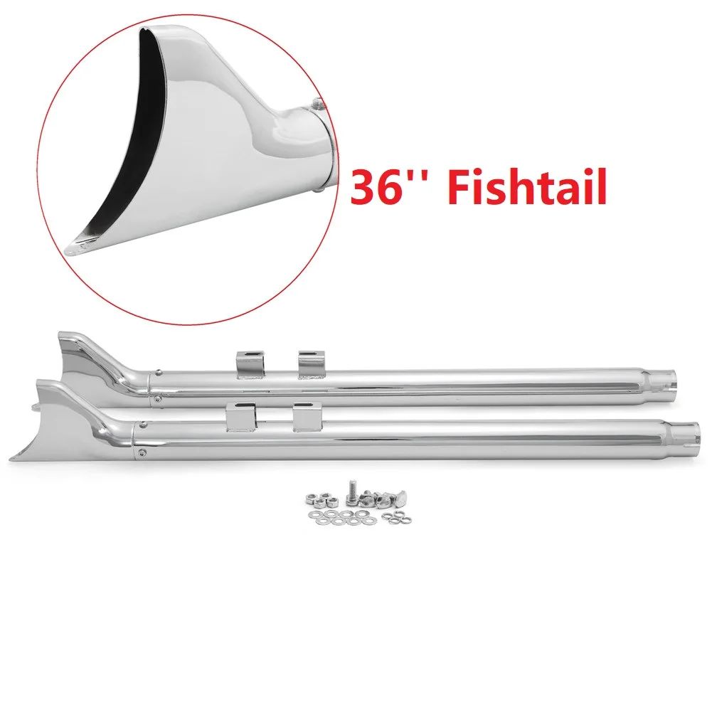 

Touring Bagger Electra Glide FLHT FLTR Road King FLHR FLHX FLHX FLT 95-16 33 дюйма 36 дюймов 39 дюймов 42 дюйма Рыбий хвост надевается на глушительную выхлопную трубу