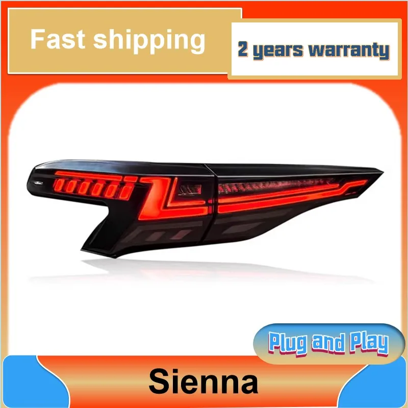 Автомобильный Стайлинг для Toyota Sienna задний фонарь 2021-2022 ДХО противотуманный