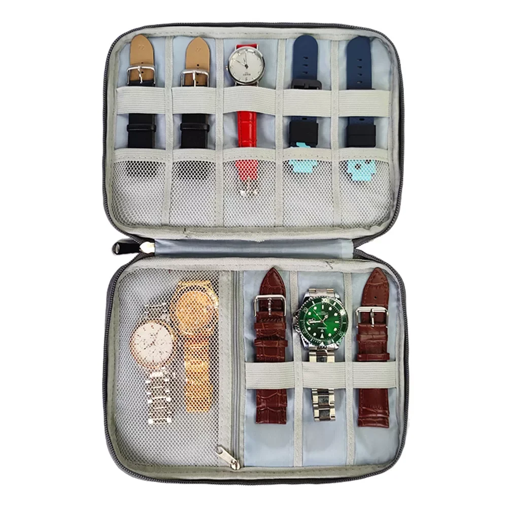 

Multifunction Portable Watch Strap Organizer Watch Band Box Storage Bag For Apple Watchband Holder Travel Pouch 2021 New