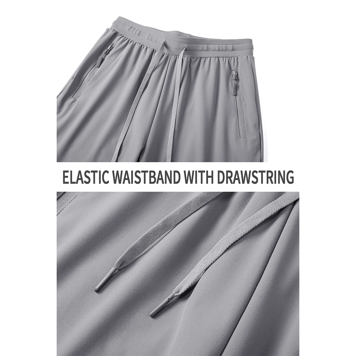 Женские быстросохнущие спортивные летние брюки MAGCOMSEN светло-серые/серые