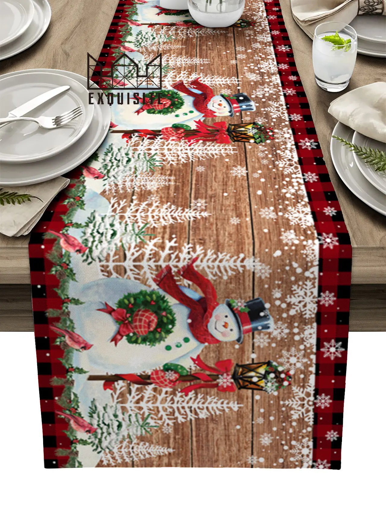 

Рождественские Зимние Снежинки, идиллический Рождественский домашний декор в стиле ретро, скатерть для свадебного украшения, кухонные скатерти для стола