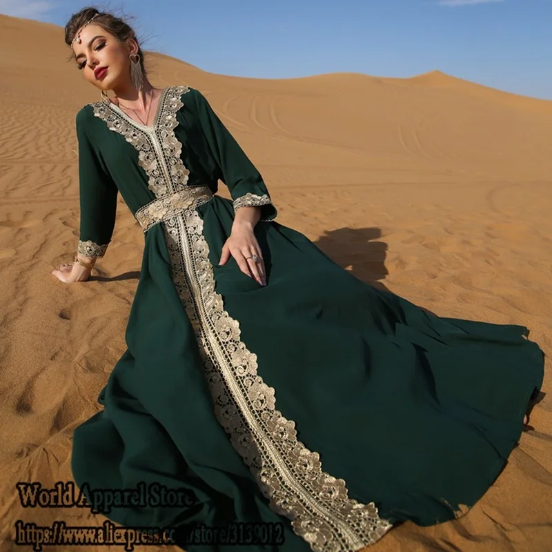 Ramadan Eid Chiffon Abaya Dubai Turkey Islam Muslim Long Dress Abayas For Women Robe Caftan Marocain De Soiree Femme Musulmane