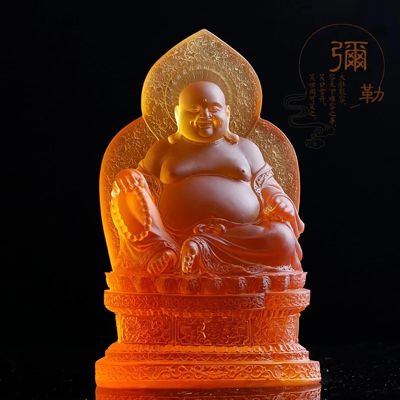 Цветной глазурованный горшок для живота Maitreya Buddha Shakyamuni тканевый мешок