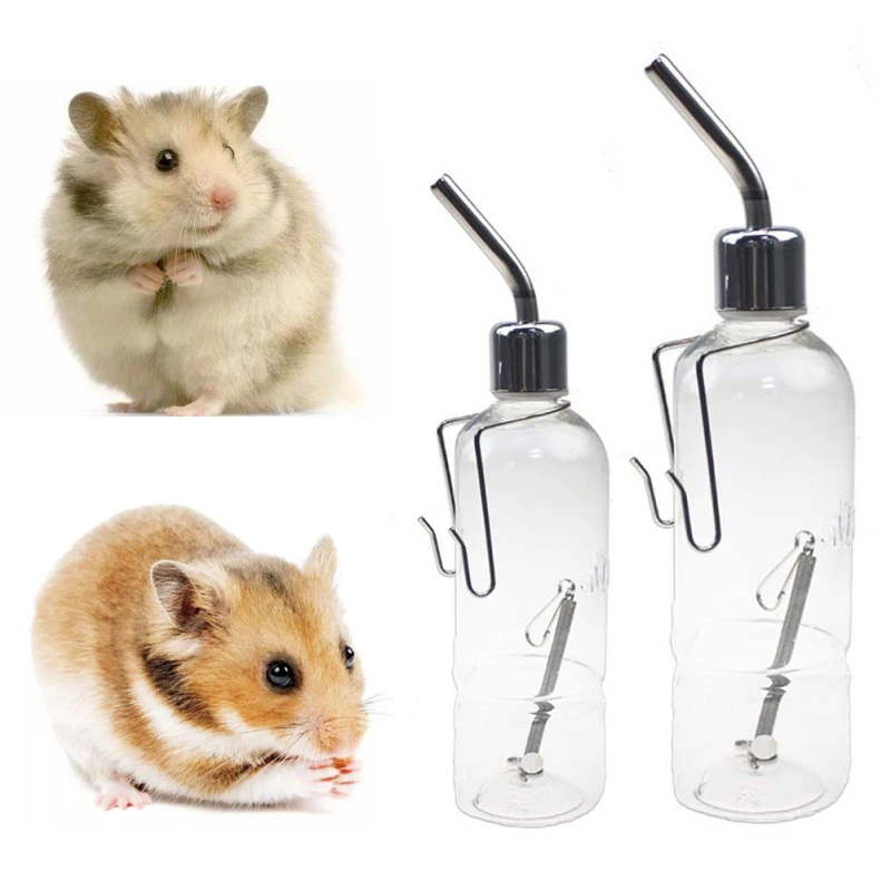 

1pc Hamster Drinker Plastic Water Bottle Dispenser Feeder Hanging Pet Guinea Pig Squirrel Rabbit Dog Drinking Head Pipe Fountain