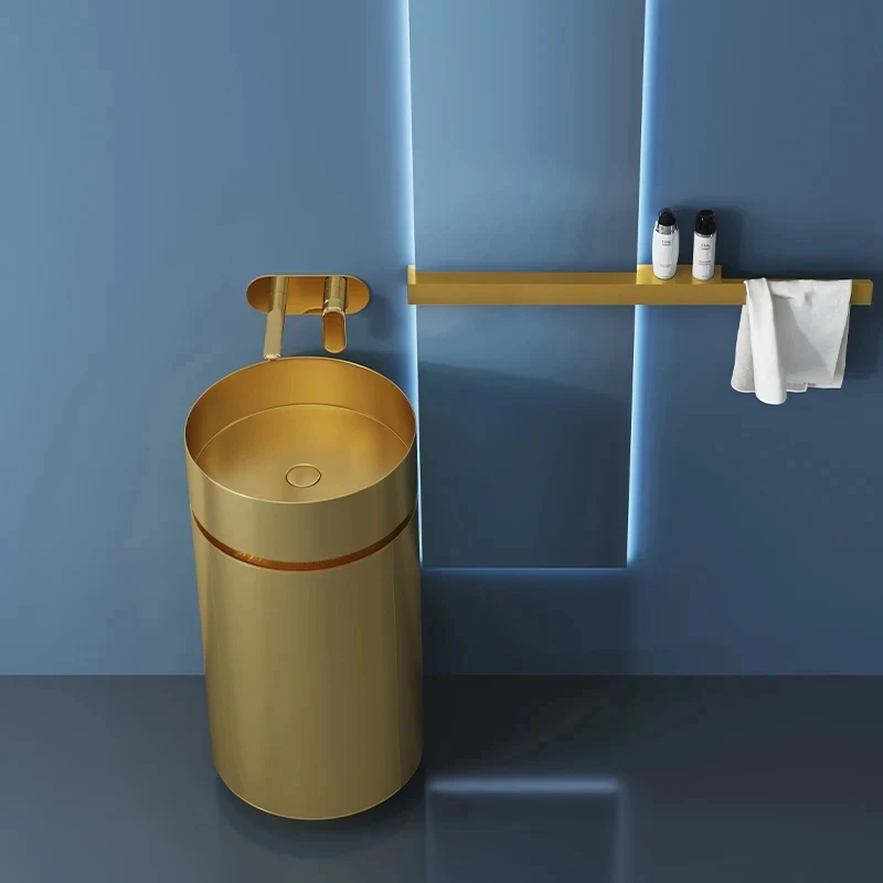 CX102AF Креативная раковина-колонна из нержавеющей стали 304 с отделением для