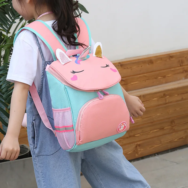

Boys Girls Primary School Children Anti Splash Portable Backpack New Unicorn Dinosaur Student Schoolbags In Kindergarten