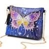 5D DIY Diamond Painting Peafowl Butterfly Flower Leather Crossbody Chain Bag Diamond Embroidery Bag Wallet Pouch for Girlfriend 4