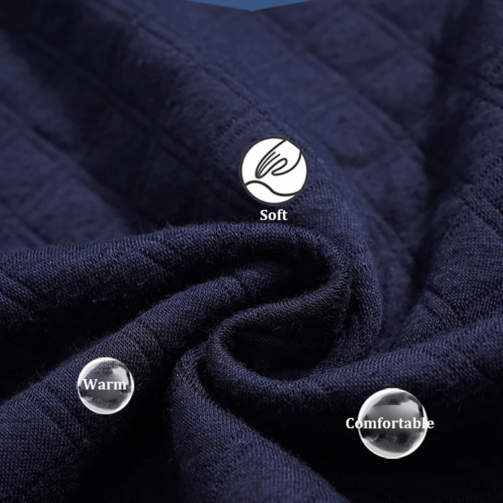 Men's Winter Cotton Thick Warm Pajamas 4XL Loose Striped Pyjama Pants for Men Autumn Elastic Waist Double Pockets Sleeping Pants