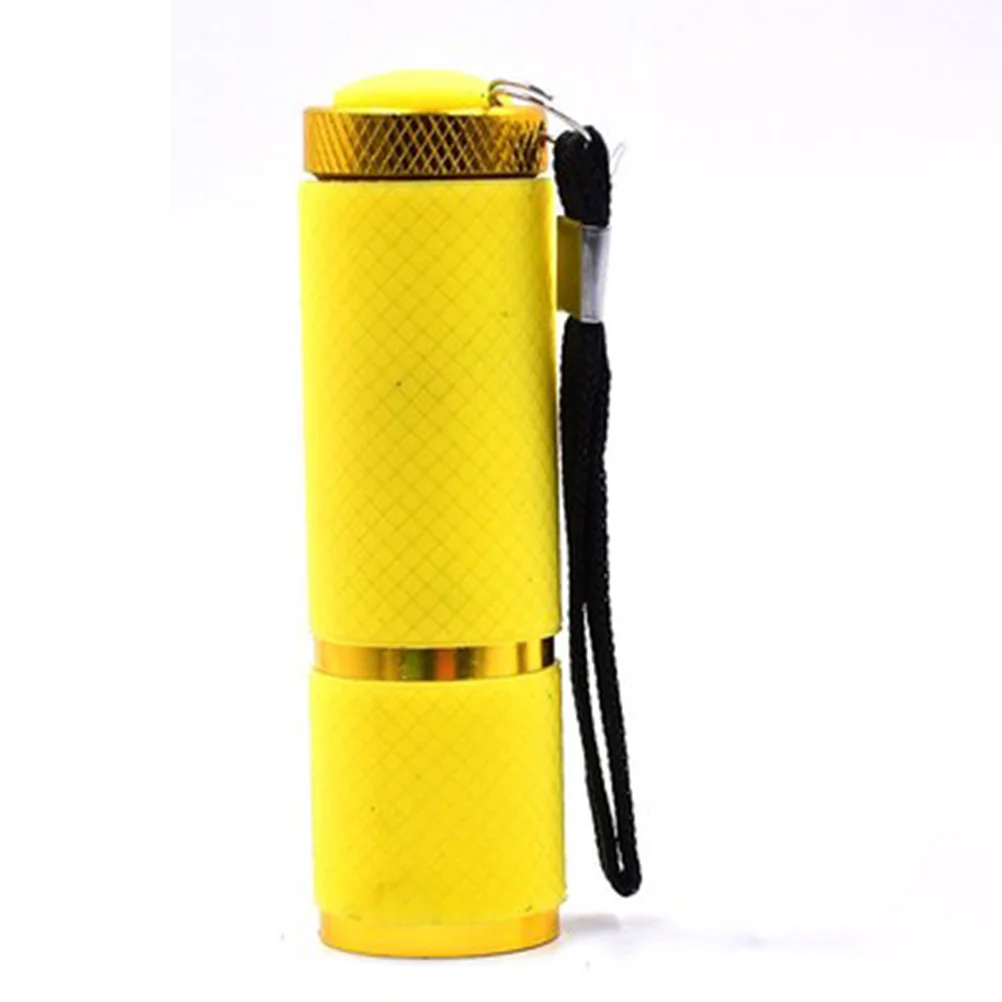 

Handheld LED UV Flashlight Torch Light Ultraviolet Light Aluminum Alloy Money Detection Torch without Battery (Yellow)