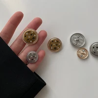 2022 luxury clothing rhinestone for decorative metal buttons needlework accessories round coats sewing diy craft supply 6pcslot