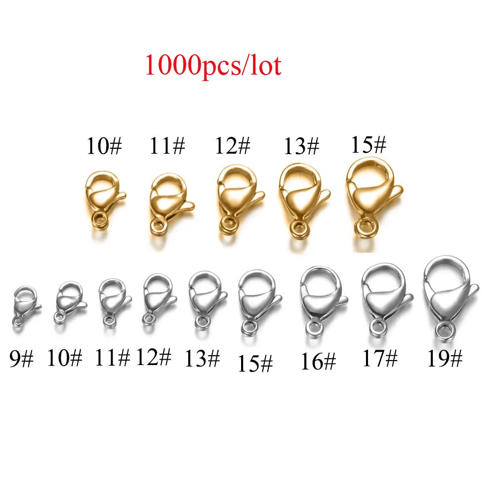 Застежка-карабин из нержавеющей стали 1000 шт./лот оптовая продажа фурнитура