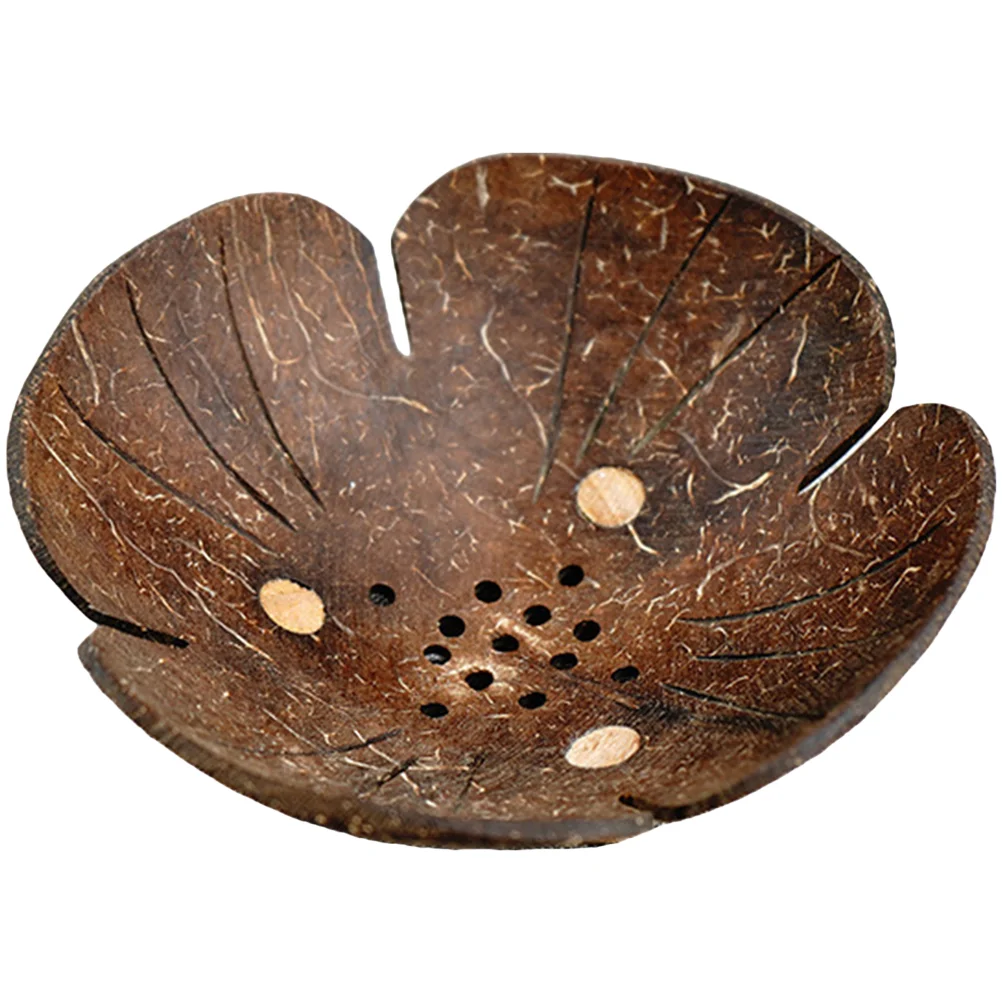 

Soap Holder Tray Dish Rack Draining Bar Flower Bathroom Sponge Shower Case Container Kitchen Shell Sink Saver Wooden Shaped